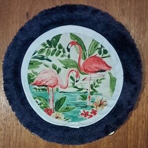 Flamingo Print Round Wall Decor